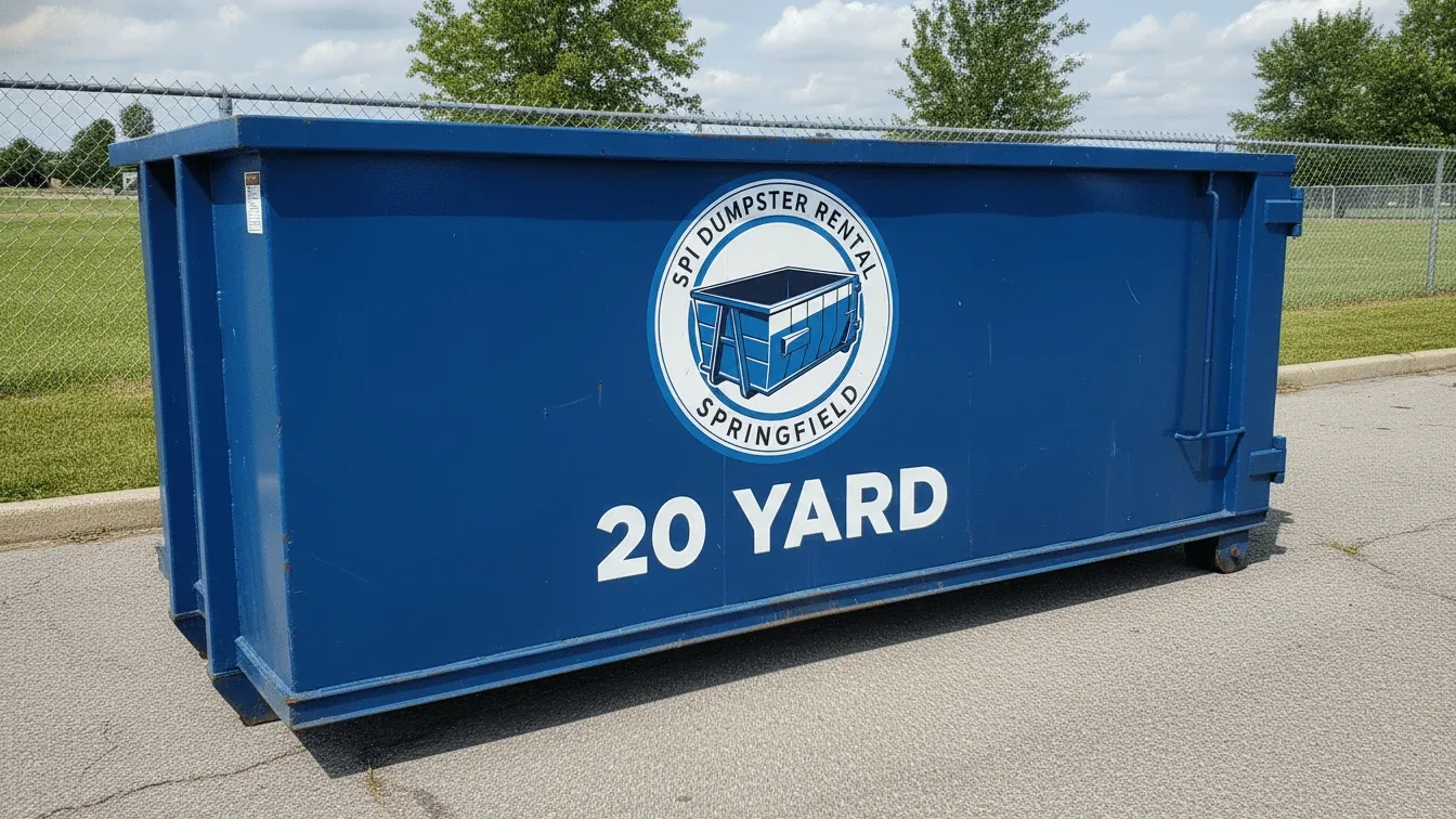 20 Yard Dumpster roll-off container delivered in Springfield, IL
