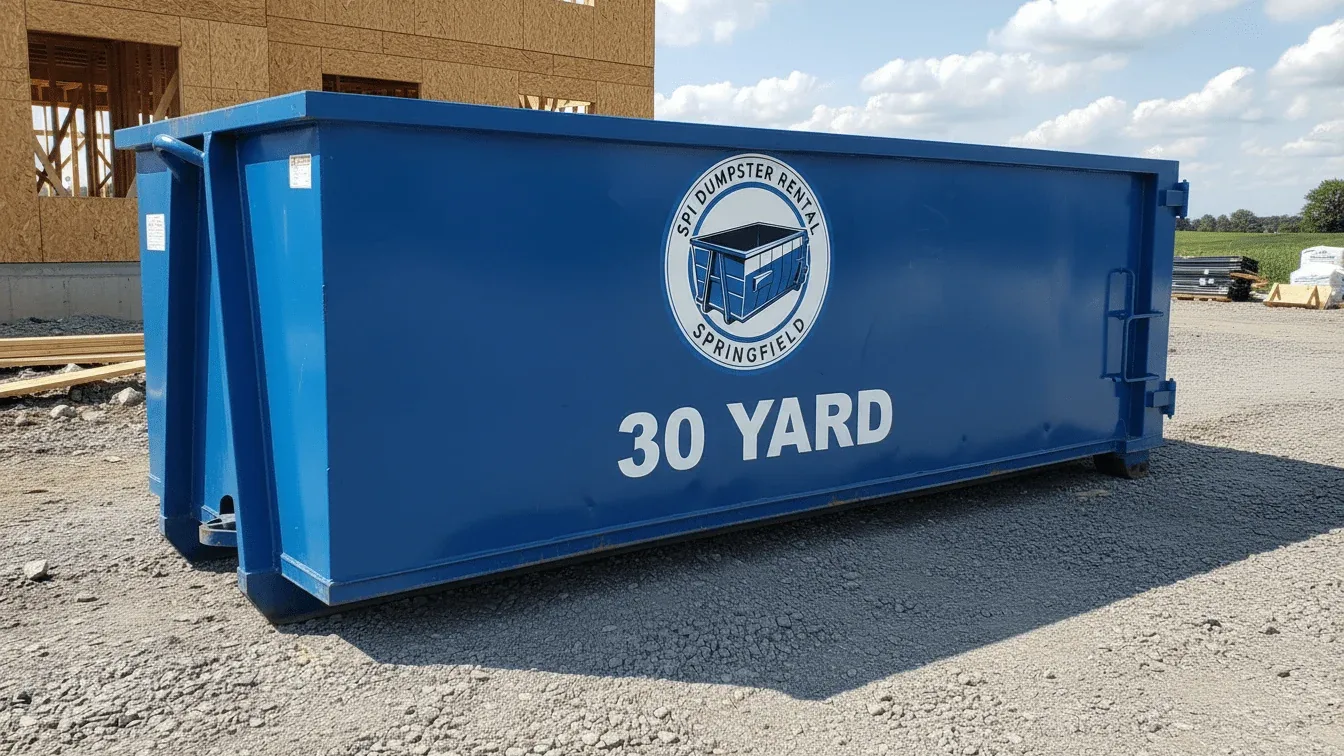 30 Yard Dumpster roll-off container delivered in Springfield, IL
